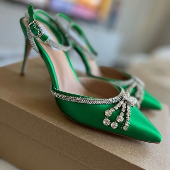 Steve Madden Lakelyn Ankle Strap Sandal, Green, Size 8.5 - Picture 8 of 10